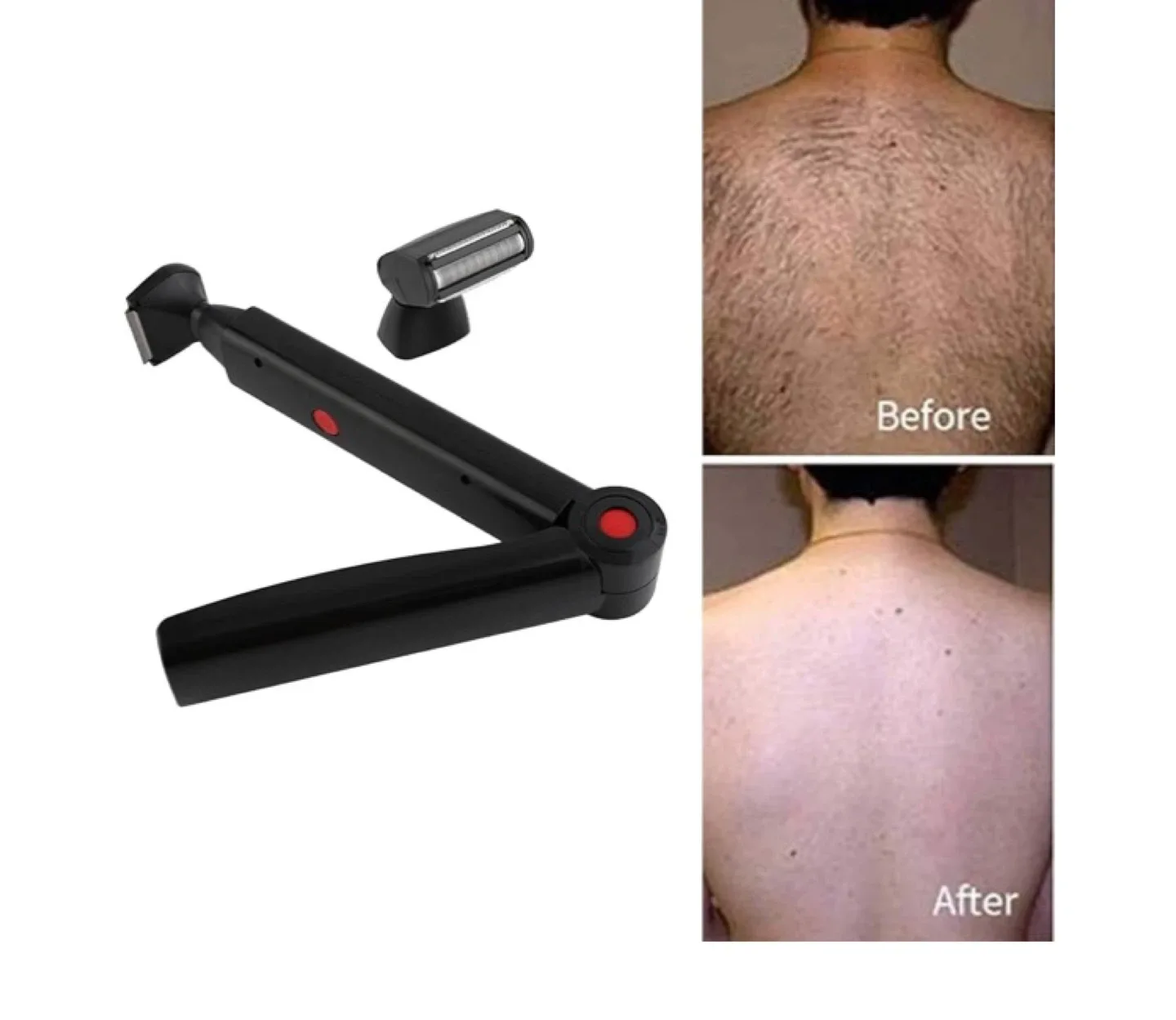 Electric Back Hair Shaver w/ Foldable Handle image indicator(7)