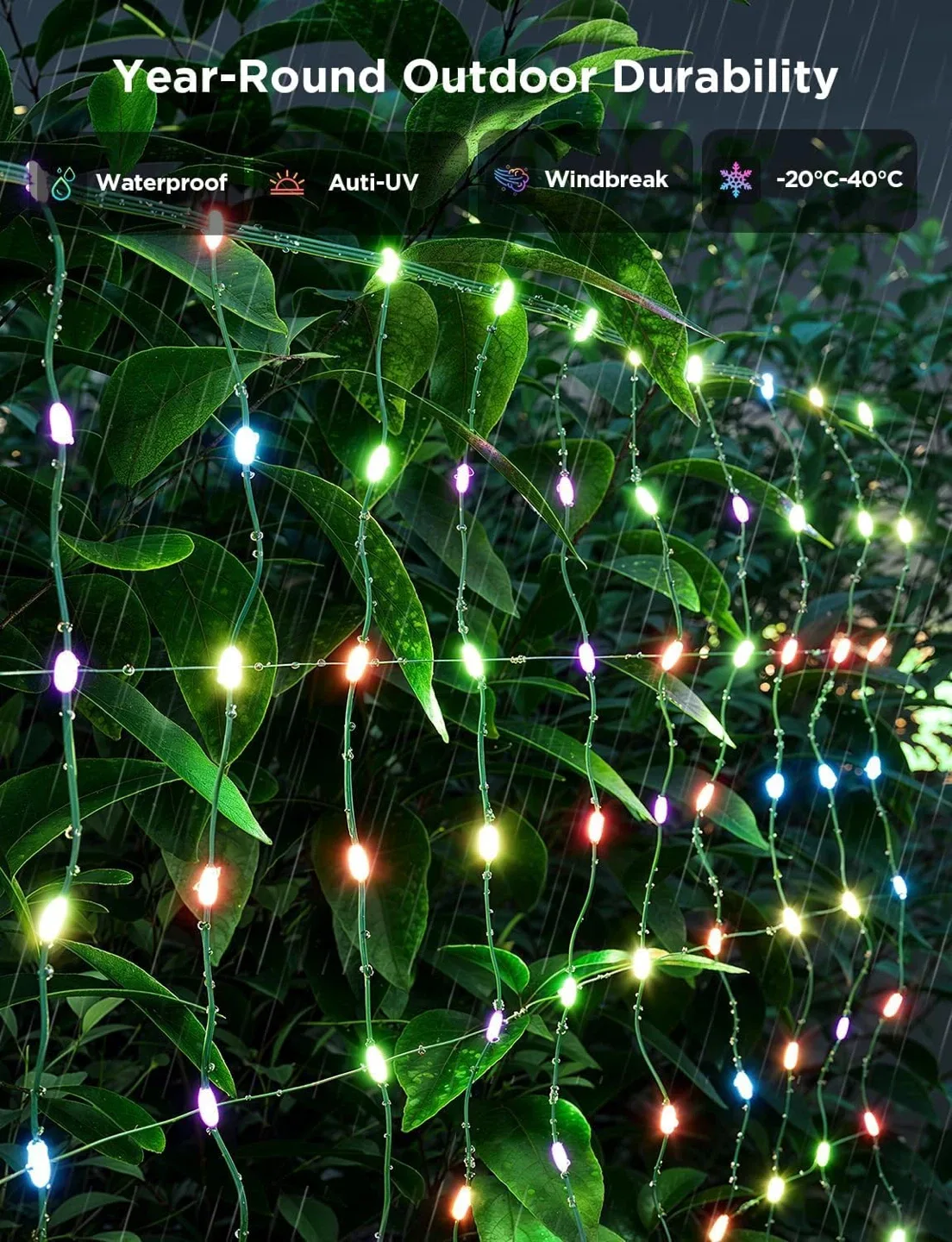 Govee Outdoor Net Lights 2.8x9.4ft 480 LED Beads, Alexa, Google image indicator(4)