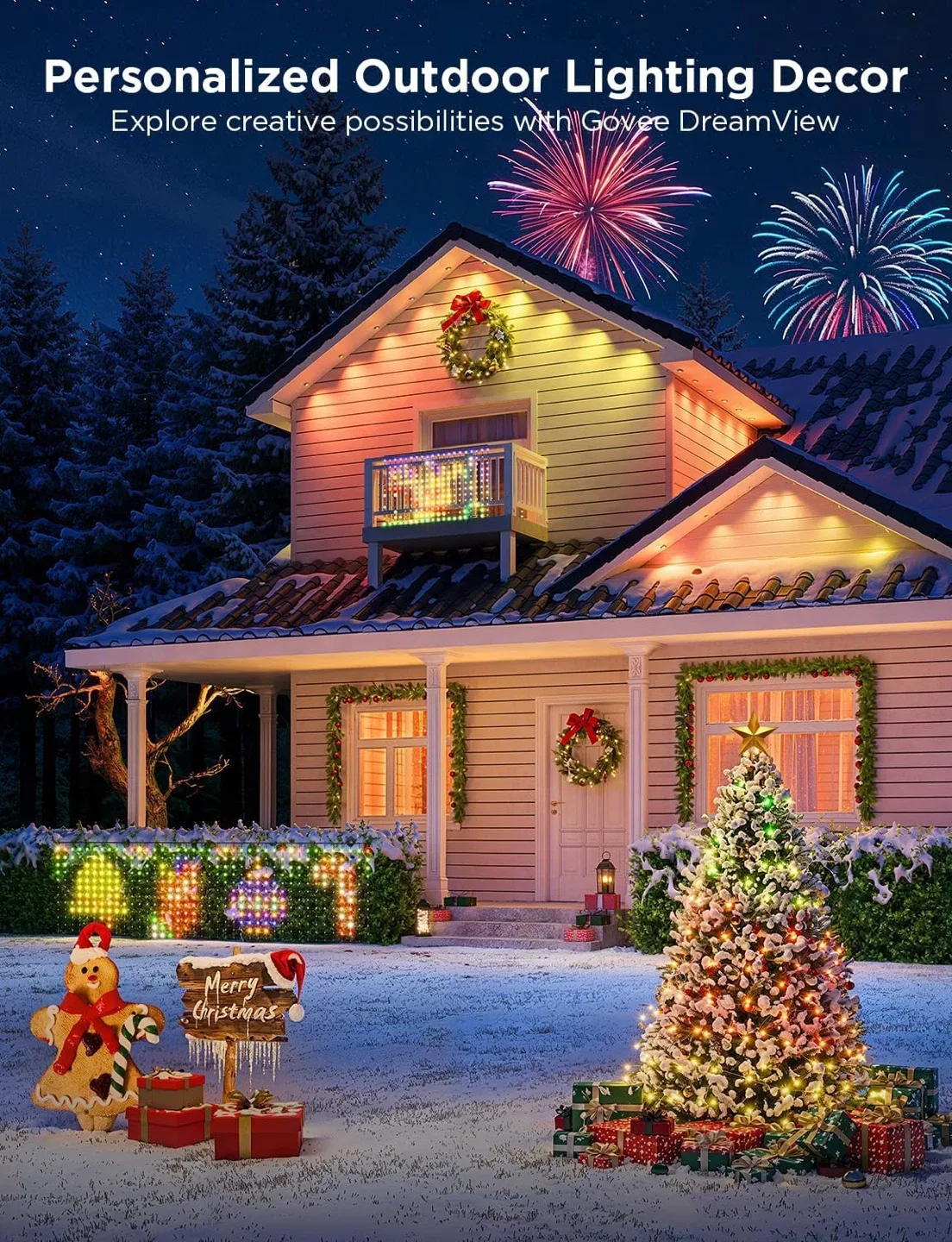 Govee Outdoor Net Lights 2.8x9.4ft 480 LED Beads, Alexa, Google image indicator(2)