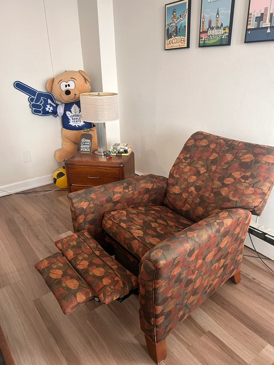 Patterned Recliner Armchair