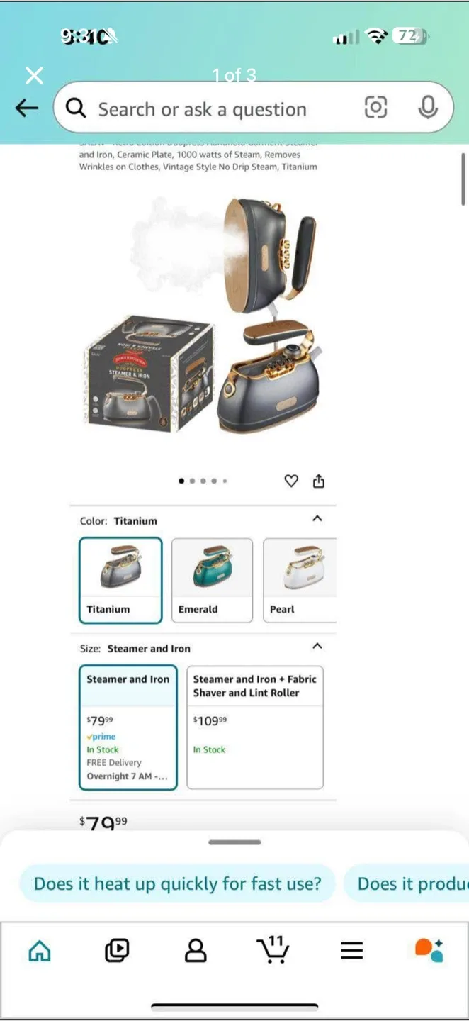 SALAV Duopro Steamer & Iron - Titanium