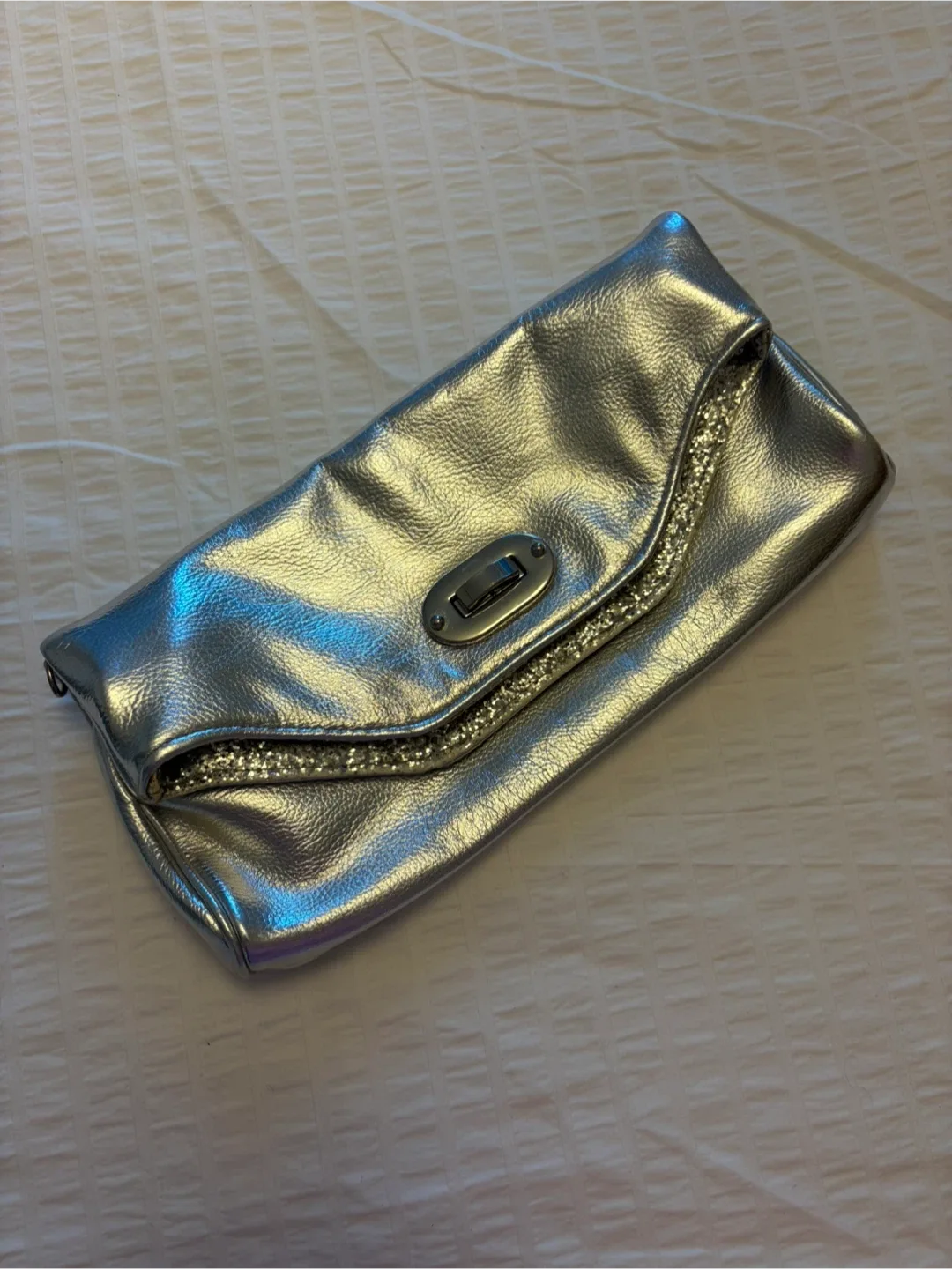 Silver Clutch Purse