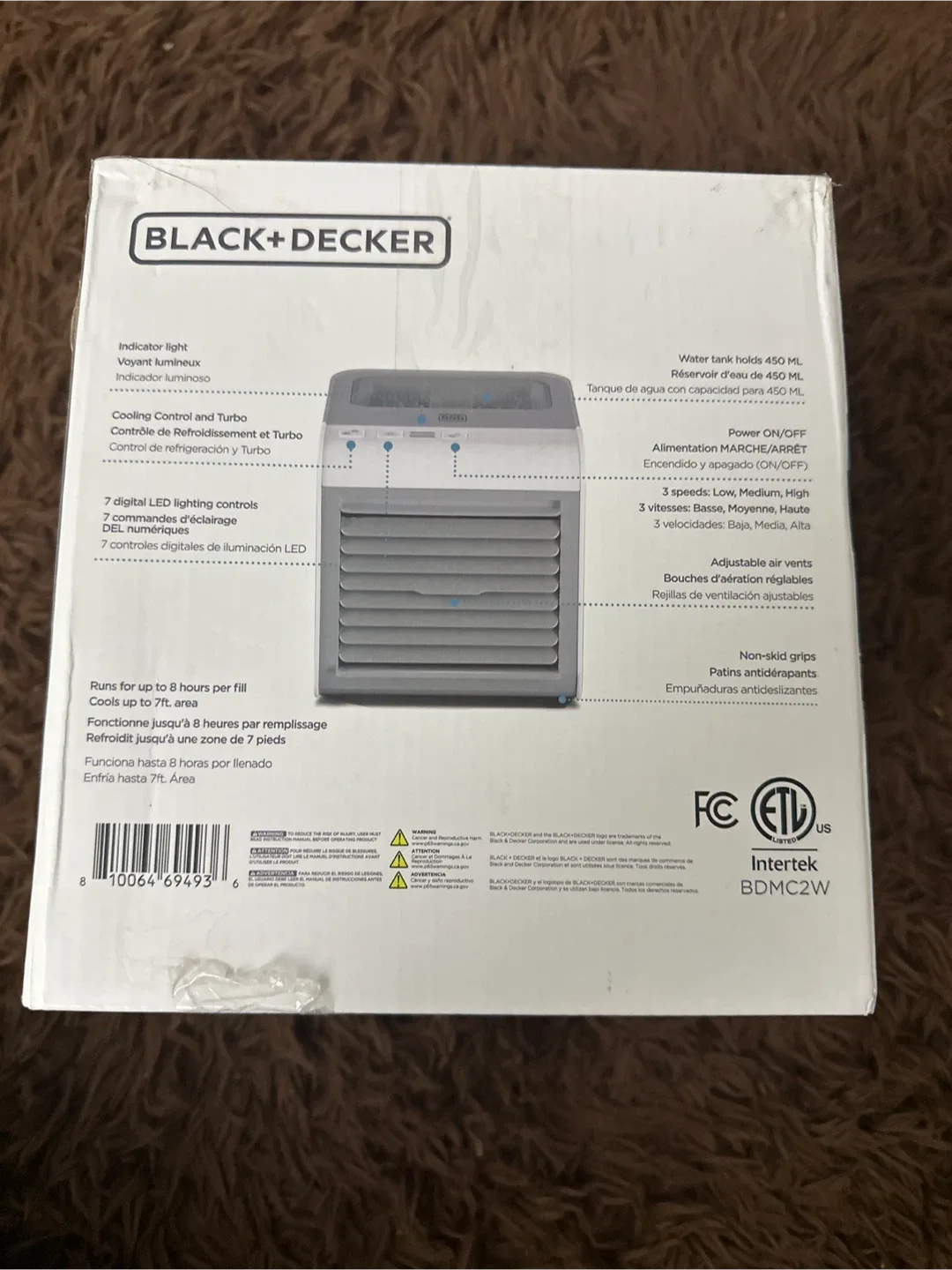 Black+Decker Desktop Air Cooler BDMC2W image indicator(5)