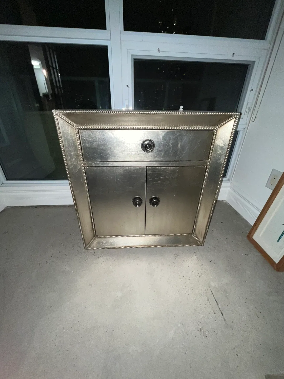 Silver Cabinet with Doors and Drawer image indicator(5)