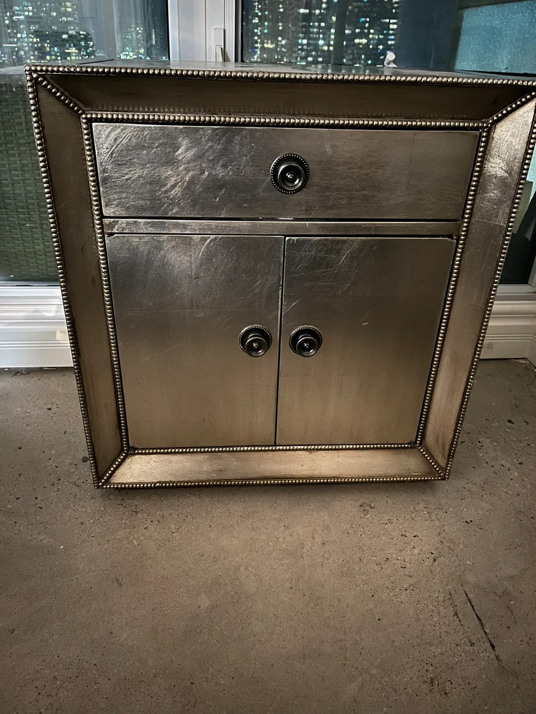 Silver Cabinet with Doors and Drawer image indicator(7)
