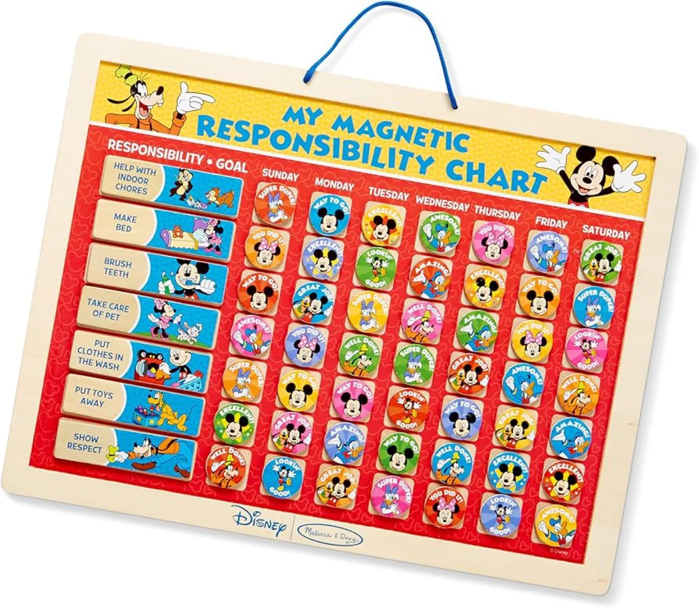 Disney Melissa & Doug Magnetic Responsibility Chart
