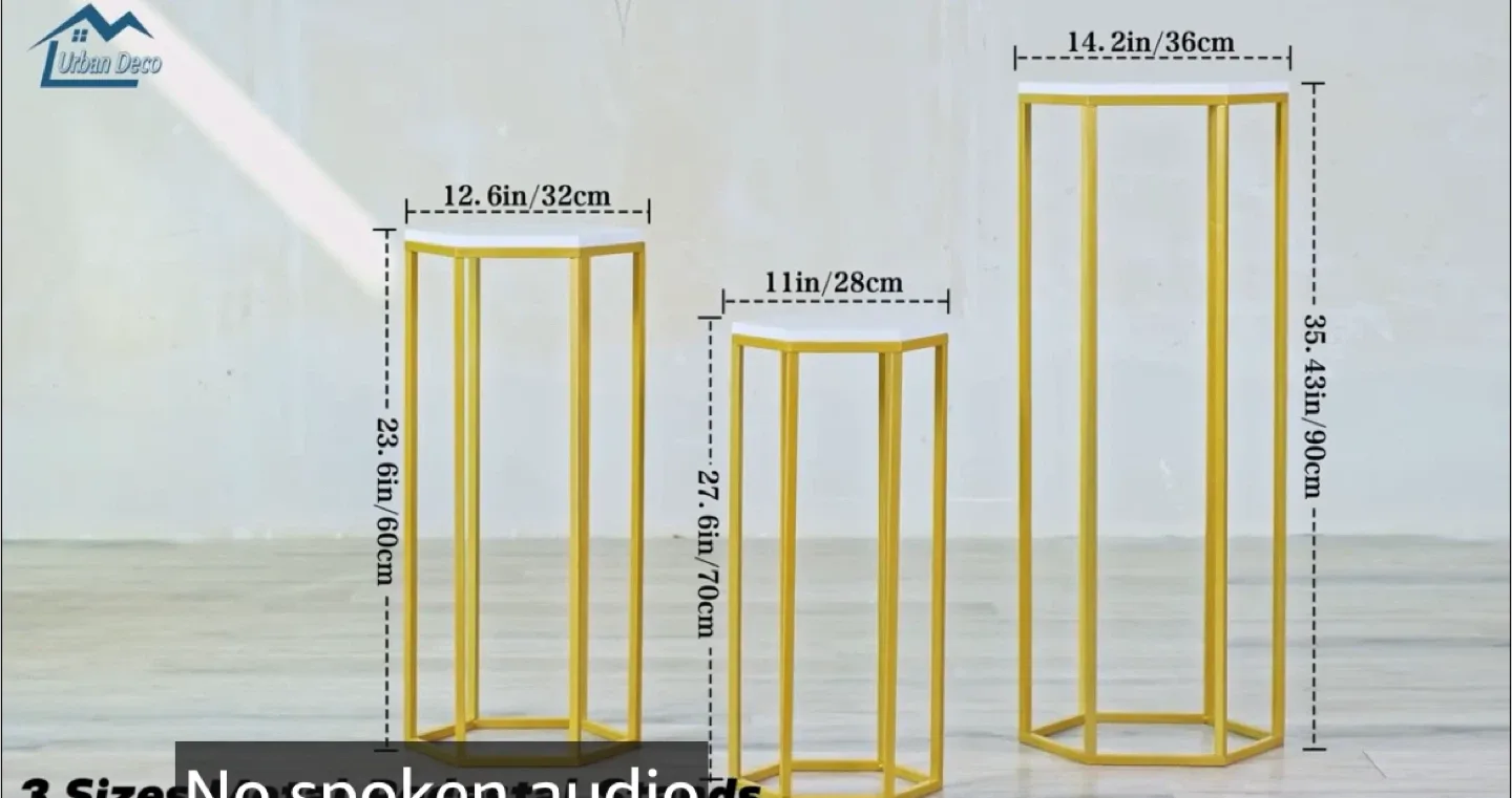 Urban Deco Gold Cylinder Stands (Set of 3) image indicator(7)