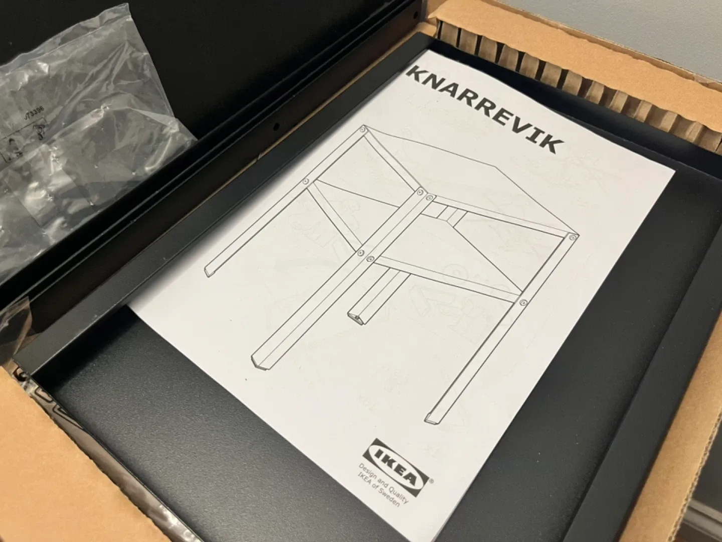 IKEA KNARREVIK Bedside Table (Black) – Like New