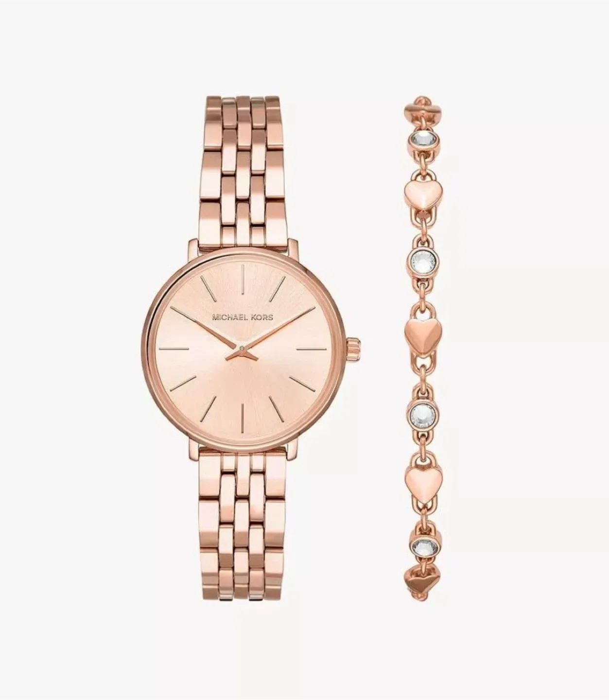 MK rose gold watch & bracelet