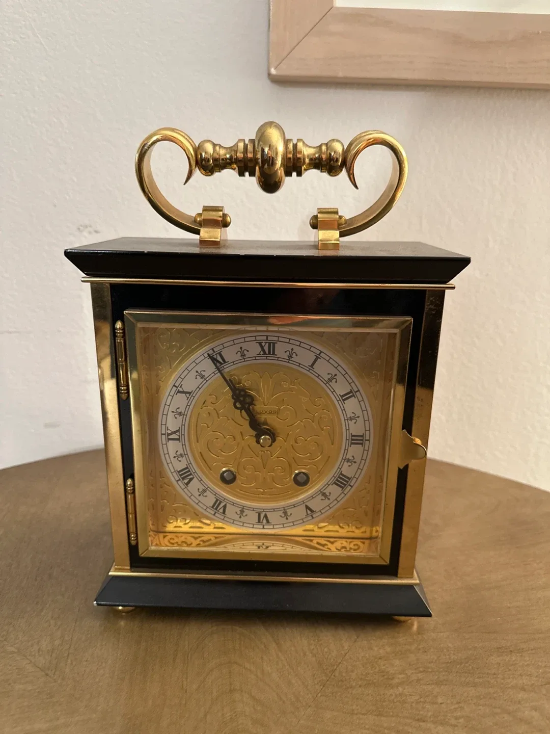 Luxor Table Clock - Black & Gold