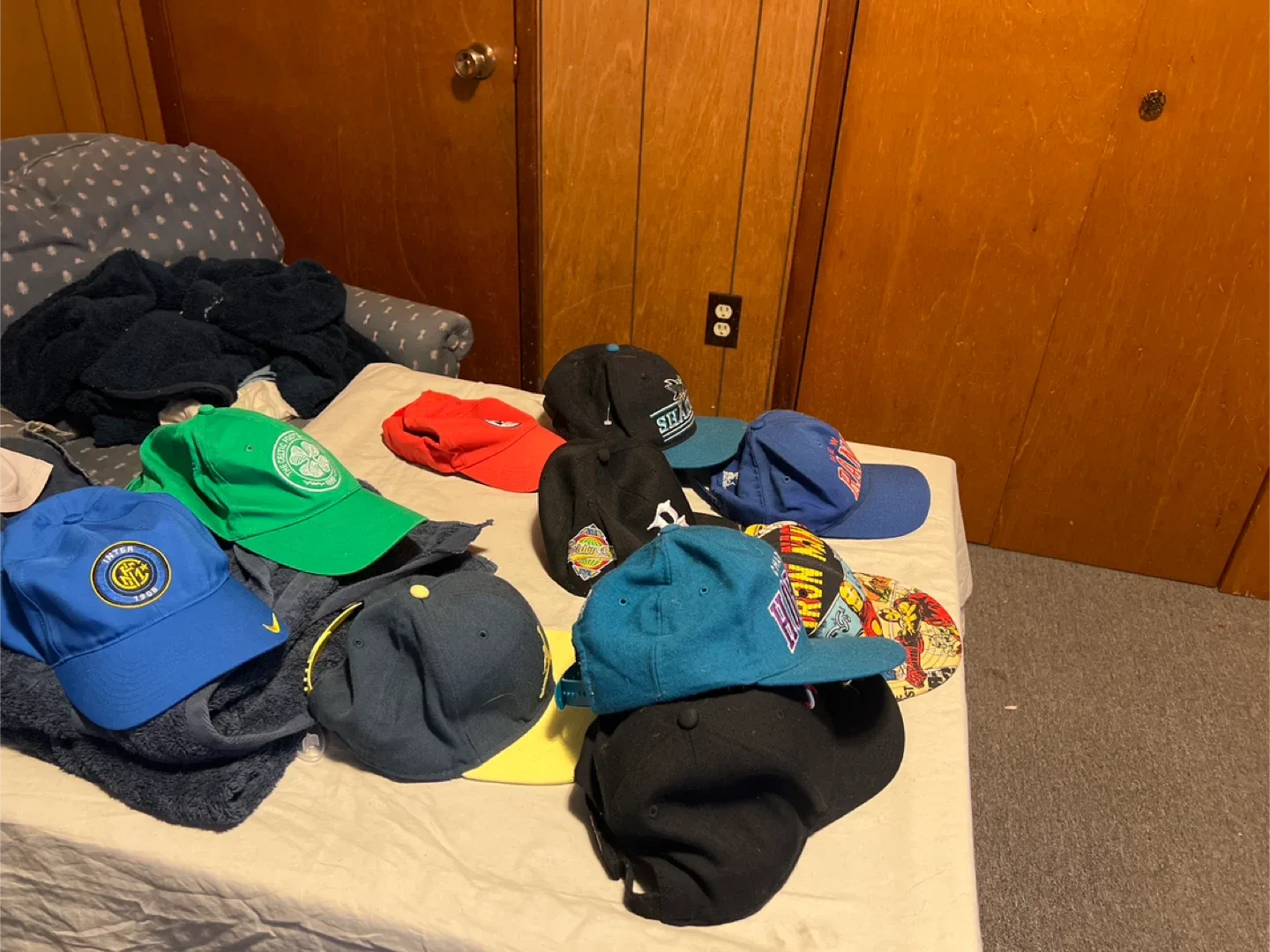 Assorted Baseball Caps - Nike, Iron Man, Sports Teams