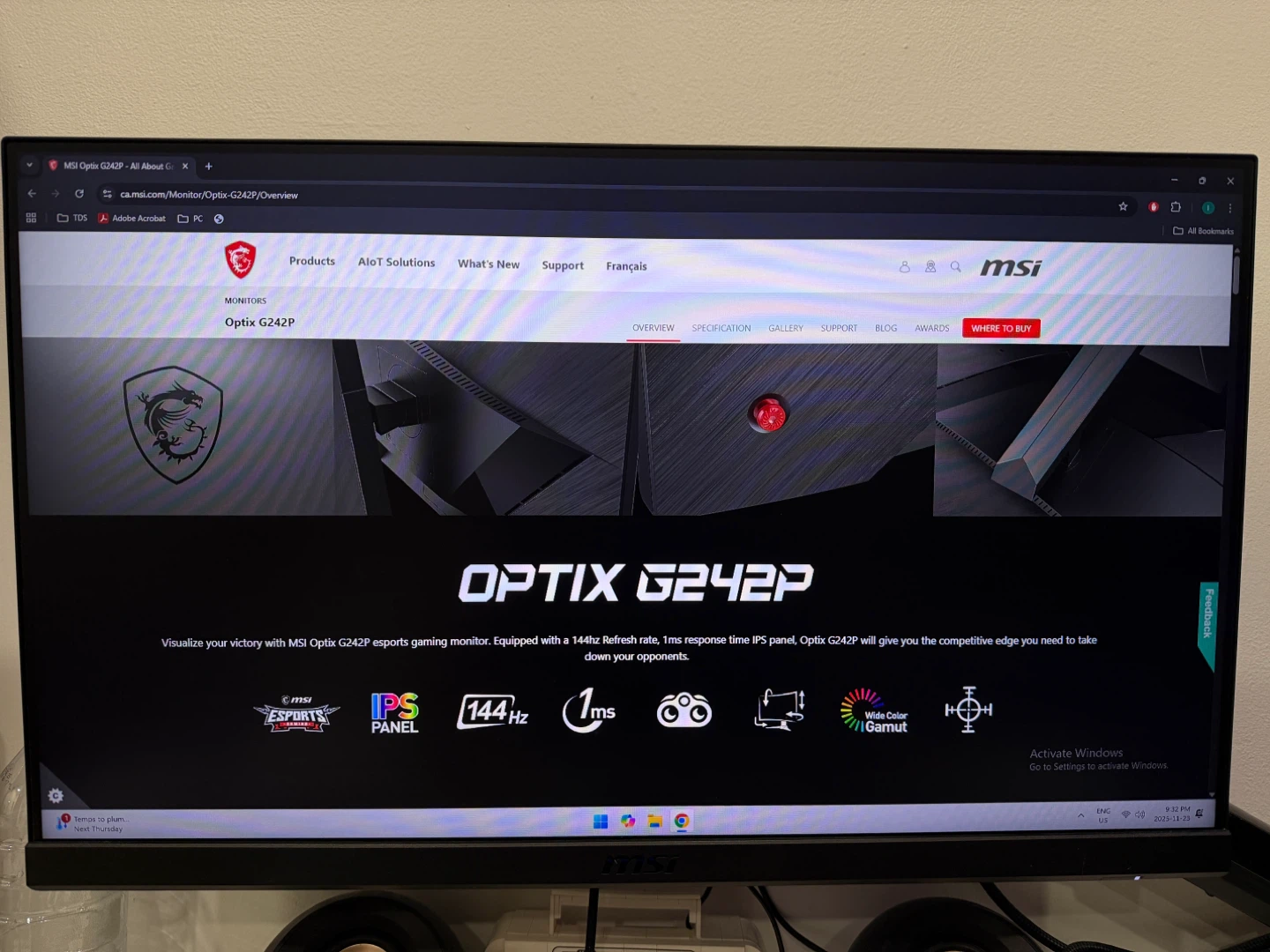 MSI Optix G242P 24" Gaming Monitor - photo 2