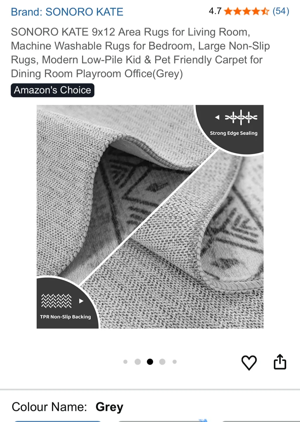 SONORO KATE 9x12 Grey Area Rug image indicator(5)