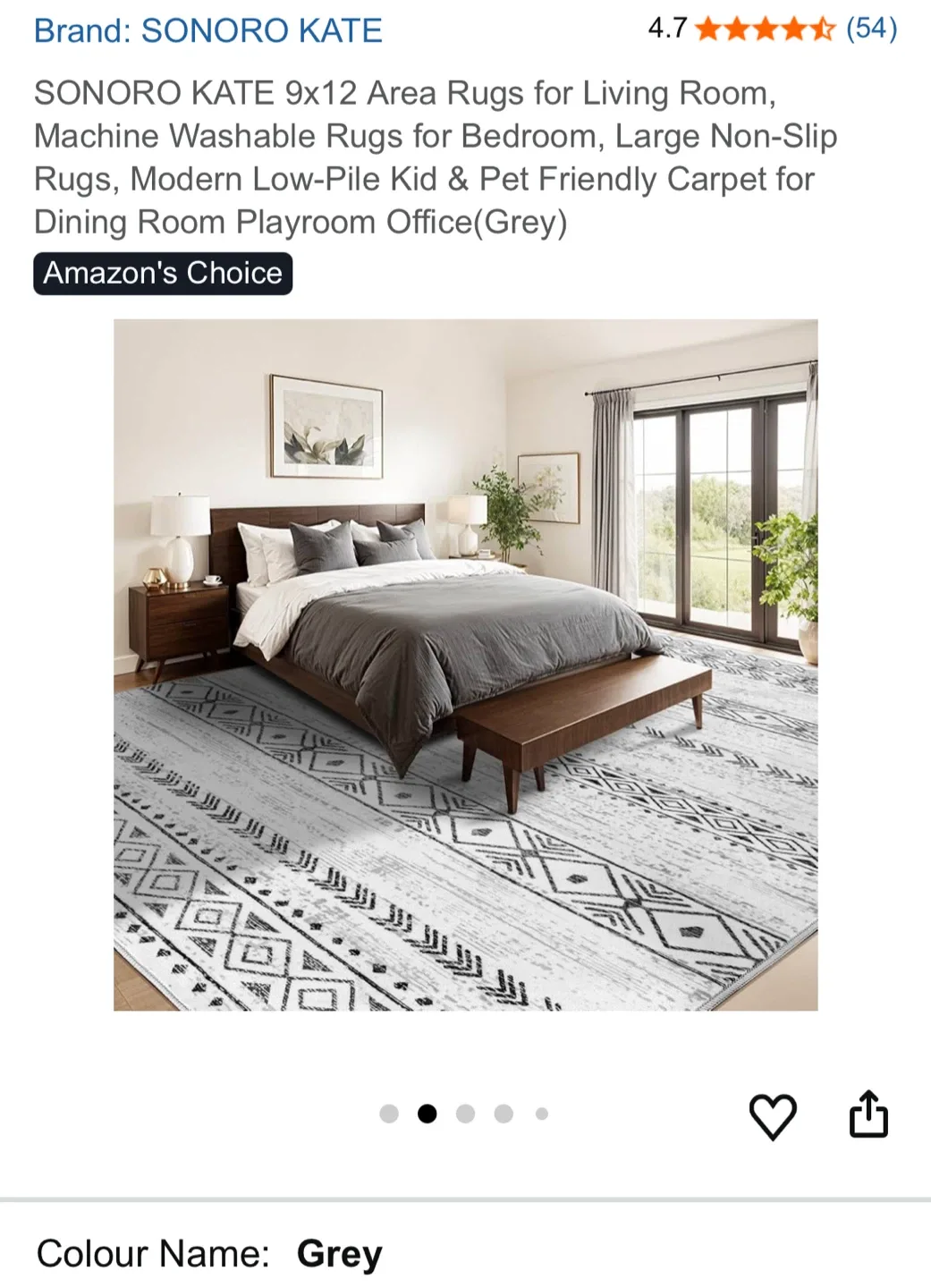 SONORO KATE 9x12 Grey Area Rug image indicator(2)