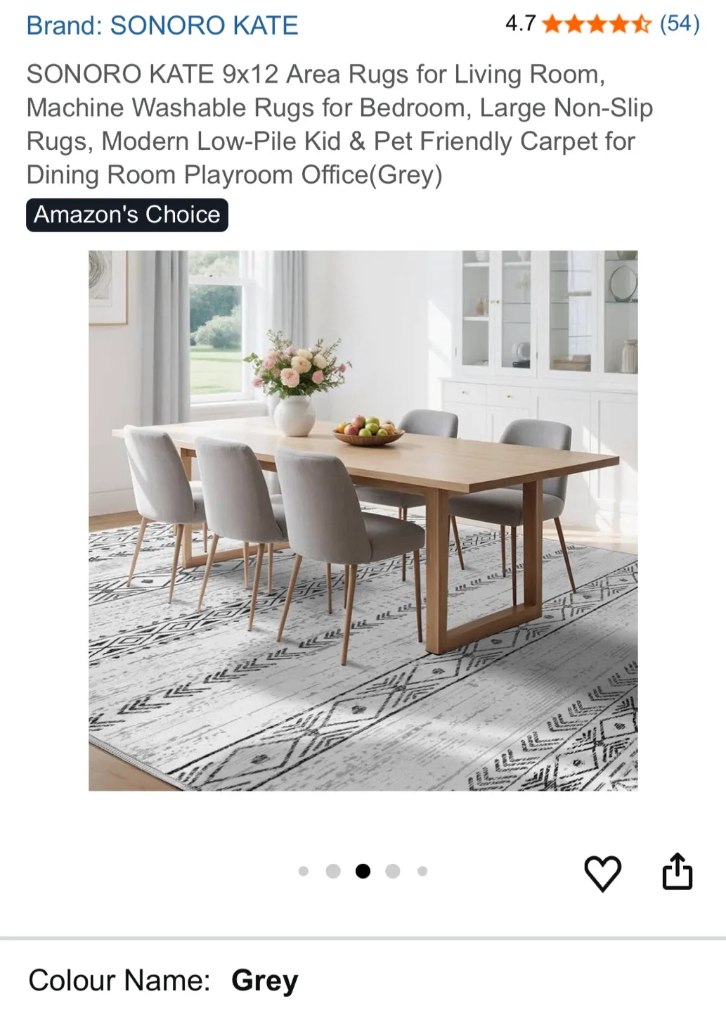 SONORO KATE 9x12 Grey Area Rug image indicator(3)
