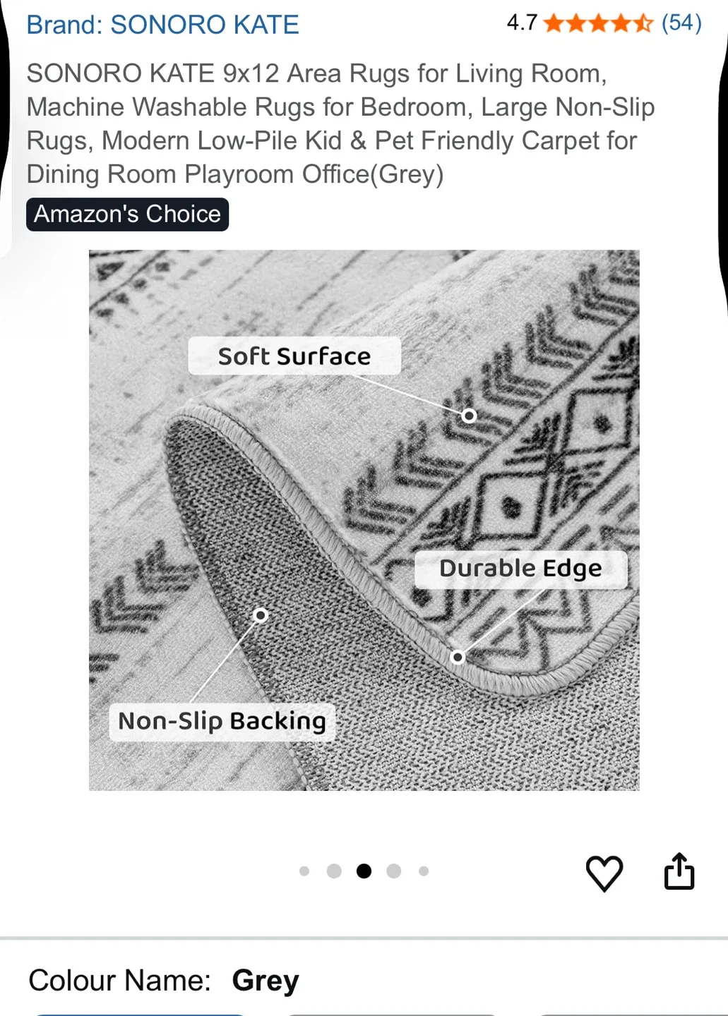 SONORO KATE 9x12 Grey Area Rug image indicator(8)