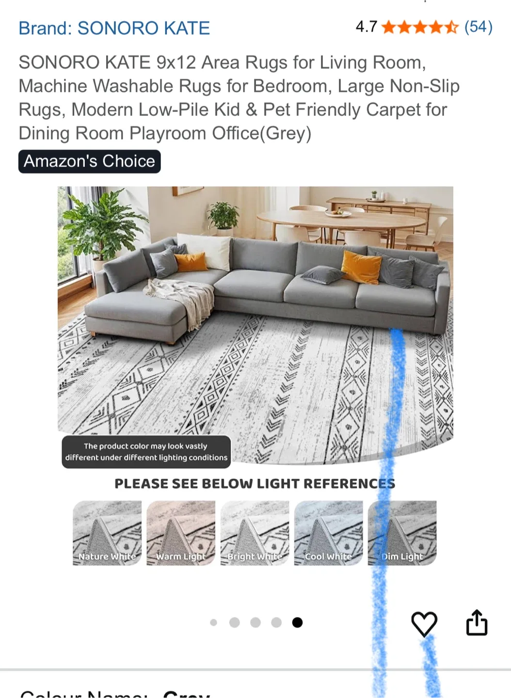 SONORO KATE 9x12 Grey Area Rug image indicator(9)