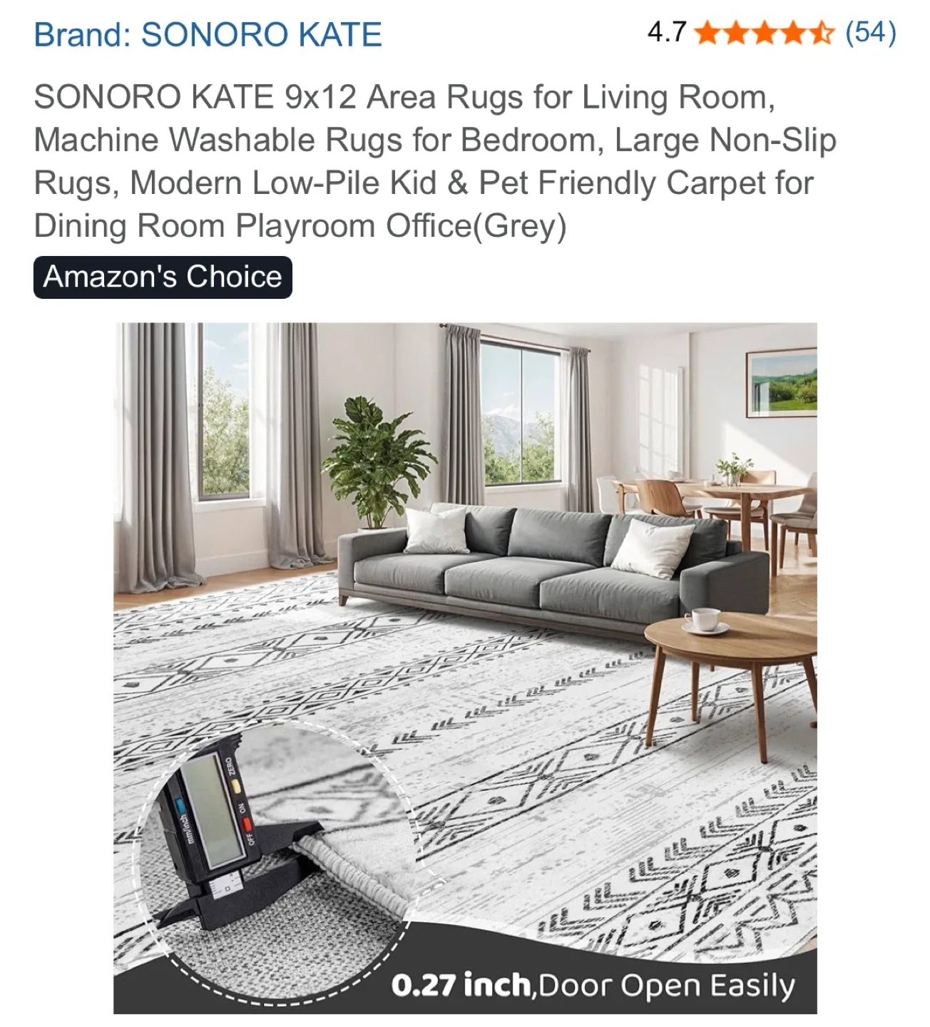 SONORO KATE 9x12 Grey Area Rug image indicator(10)