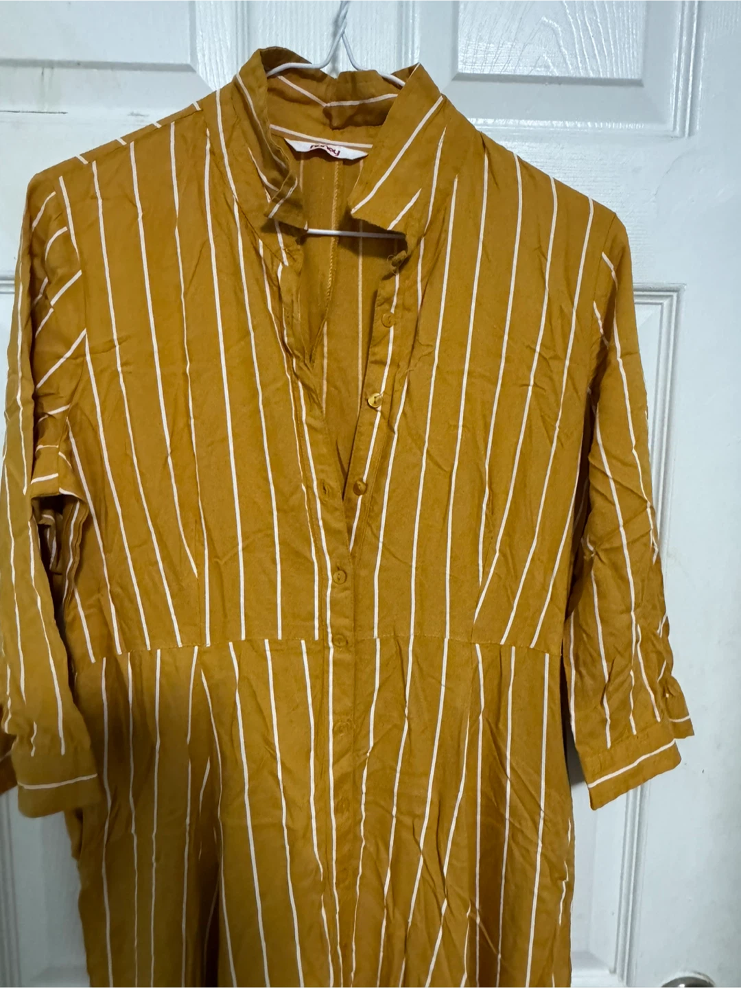 Sonoma Striped Mustard Dress - photo 2
