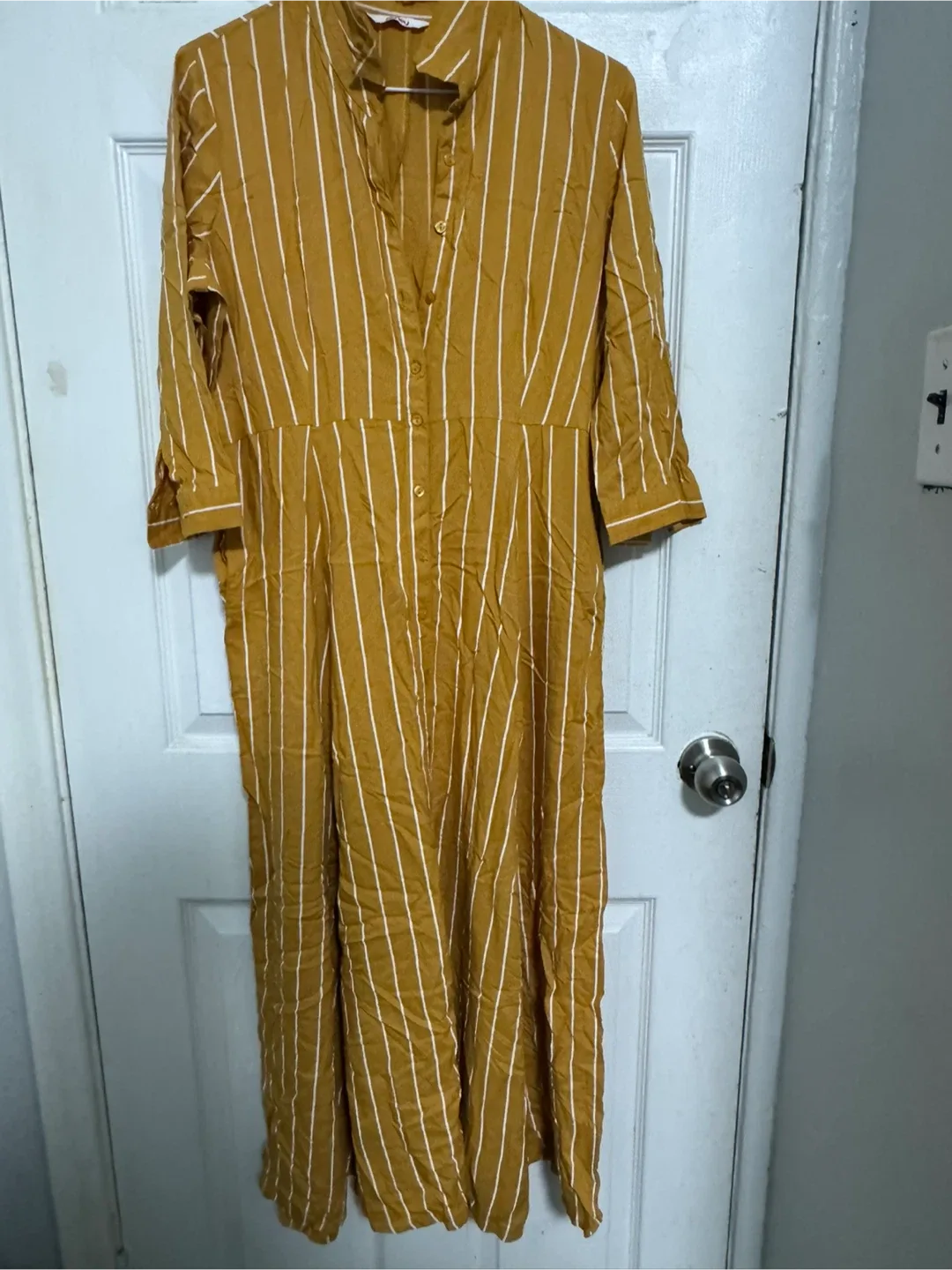 Sonoma Striped Mustard Dress