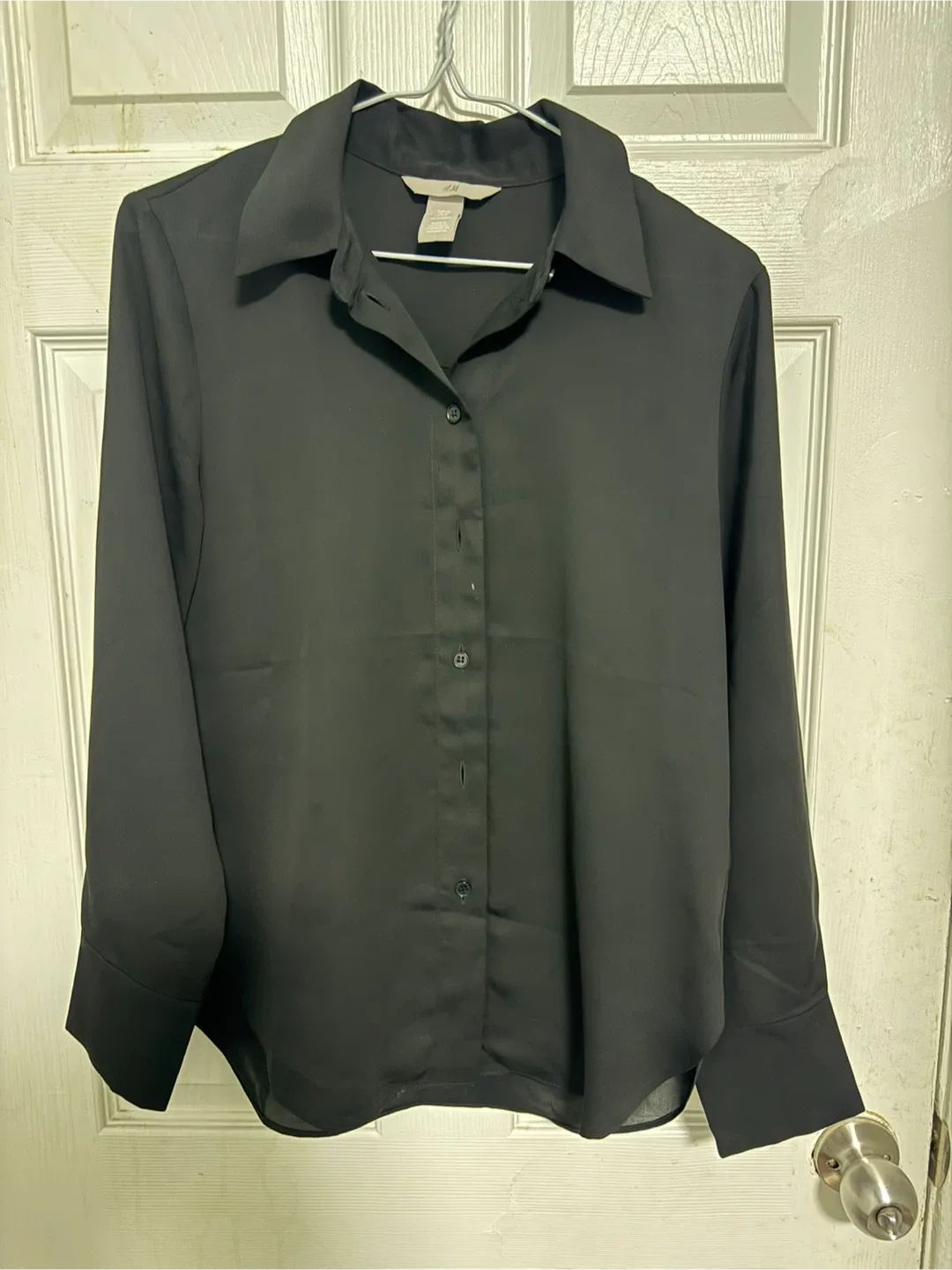 H&M Black Button-Up Shirt