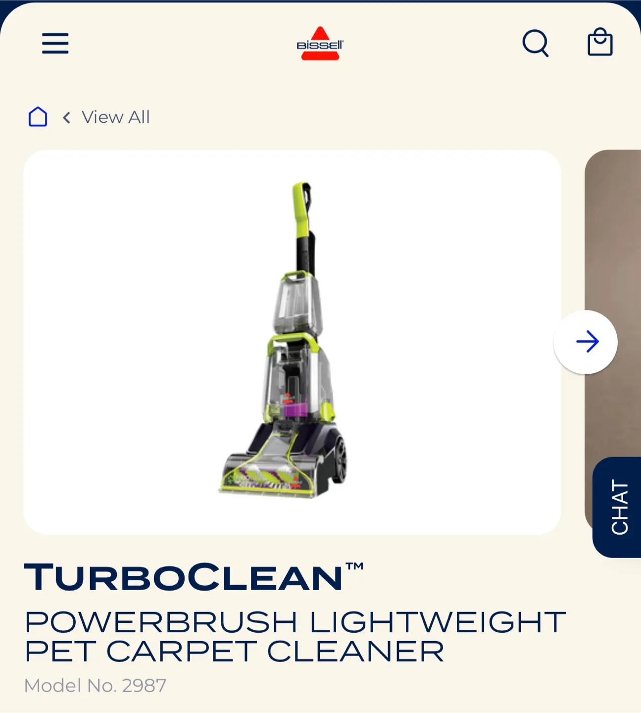 Bissell TurboClean PowerBrush Lightweight Pet Carpet Cleaner