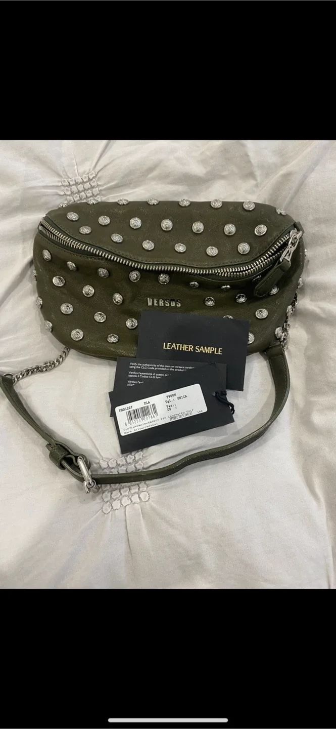 Versus Versace Studded Leather Belt Bag