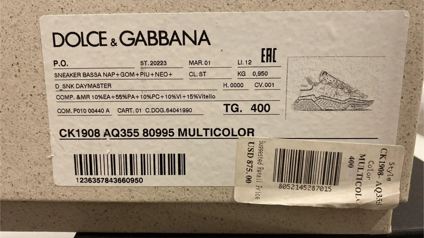 Dolce & Gabbana CK1908 Sneakers Size 40 image indicator(8)