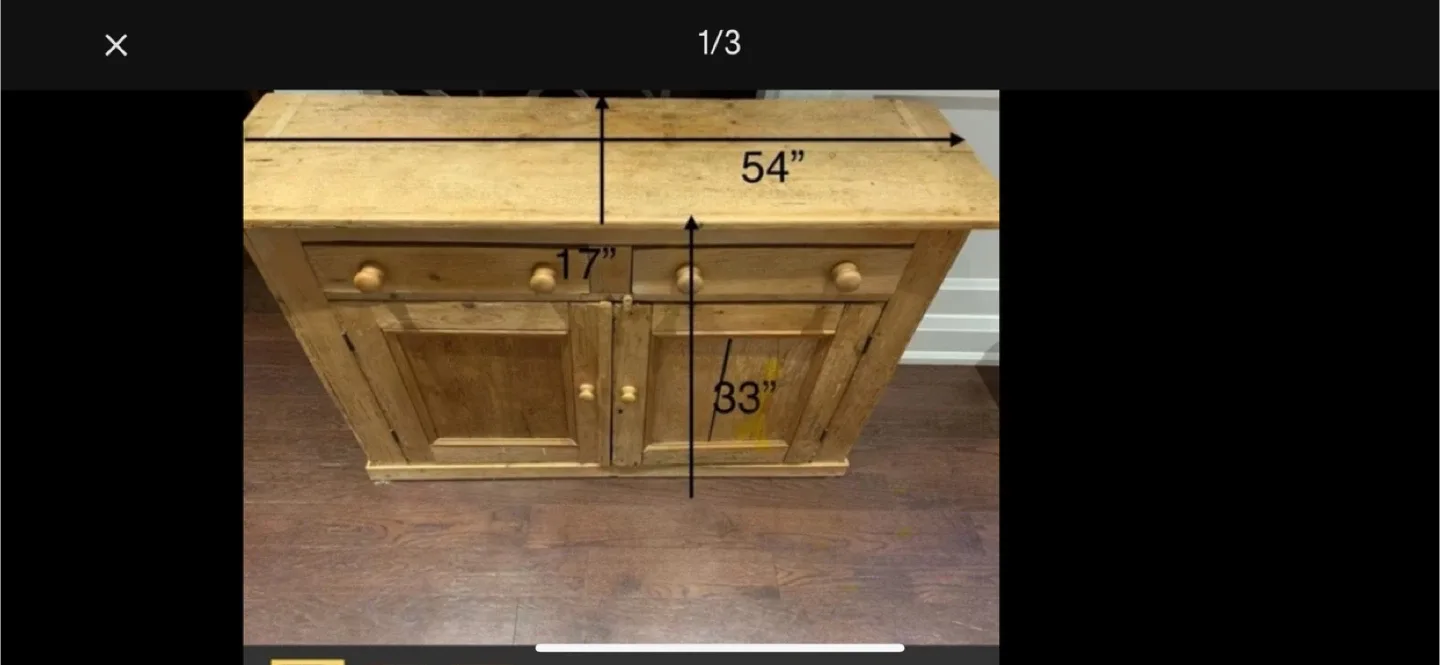 Wooden Cabinet - 54" x 33"