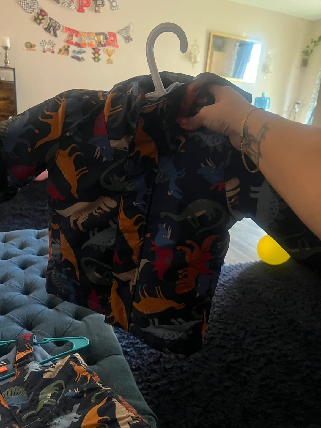 The Children's Place Dinosaur Snowsuit Set image indicator(3)