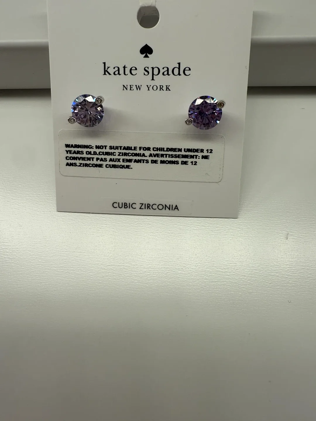 Kate Spade Light Amerhyst Earrings - New