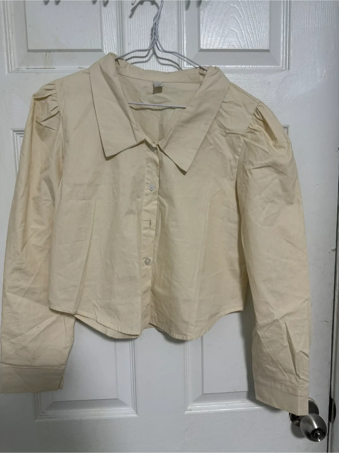 Beige Collared Blouse