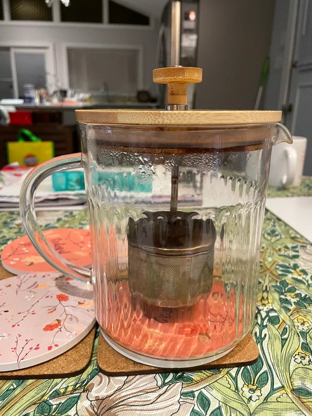 Glass Teapot with Bamboo Lid