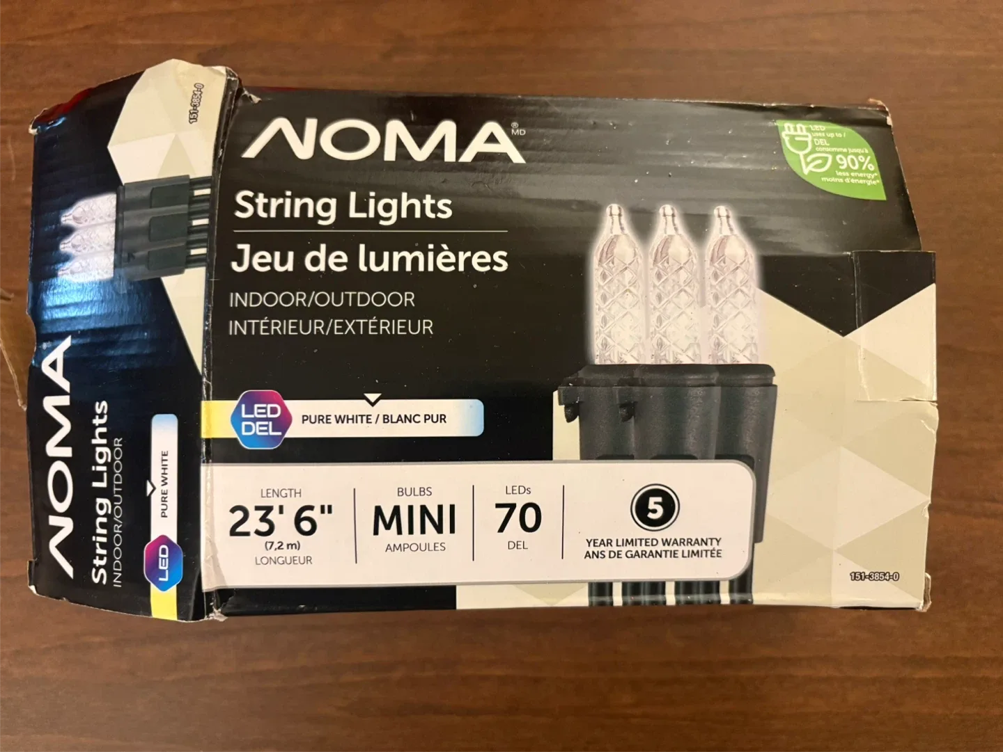 1 box of Christmas tree lights