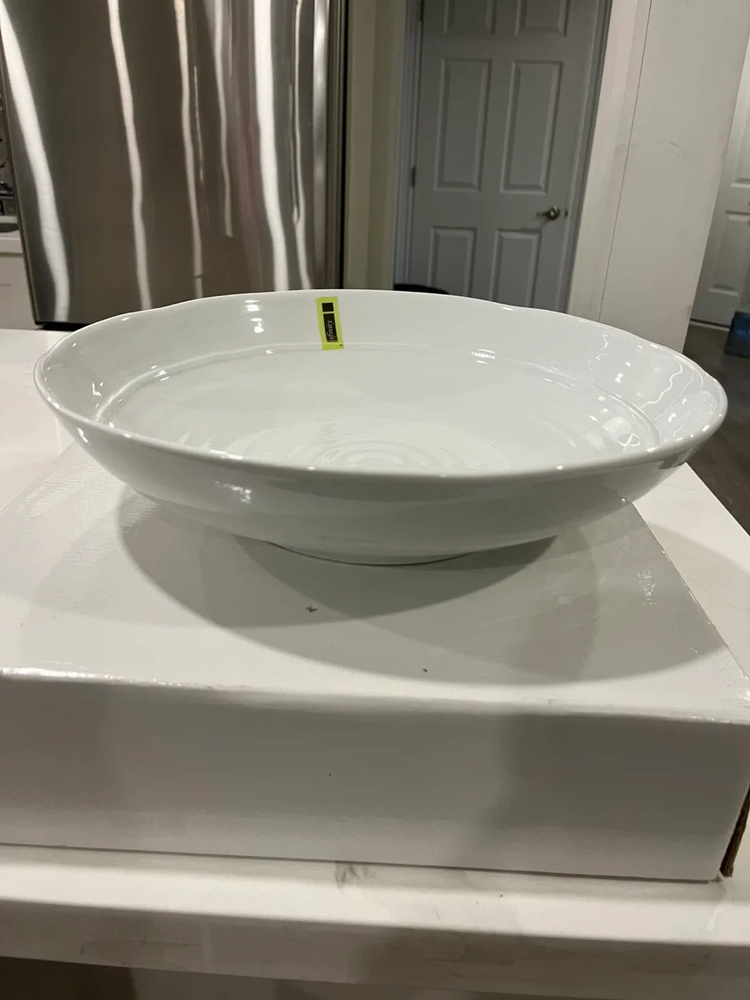 Infinity White Round Serving Bowl - Oven Safe