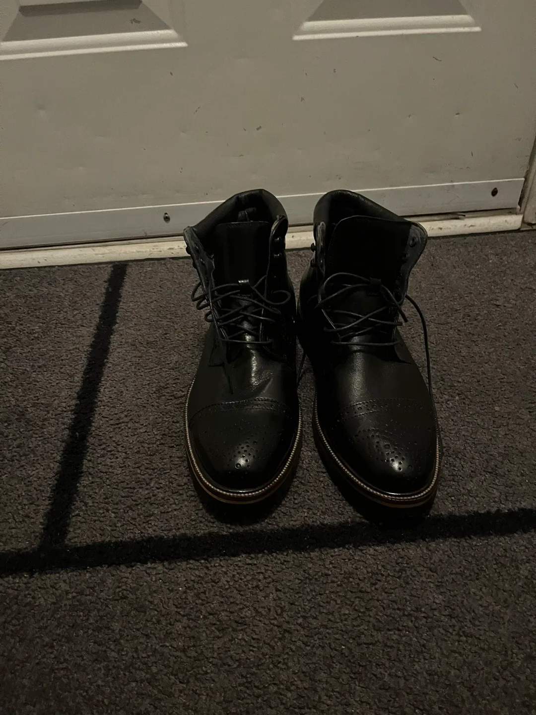 Johnston & Murphy Black Leather Boots - Size 9