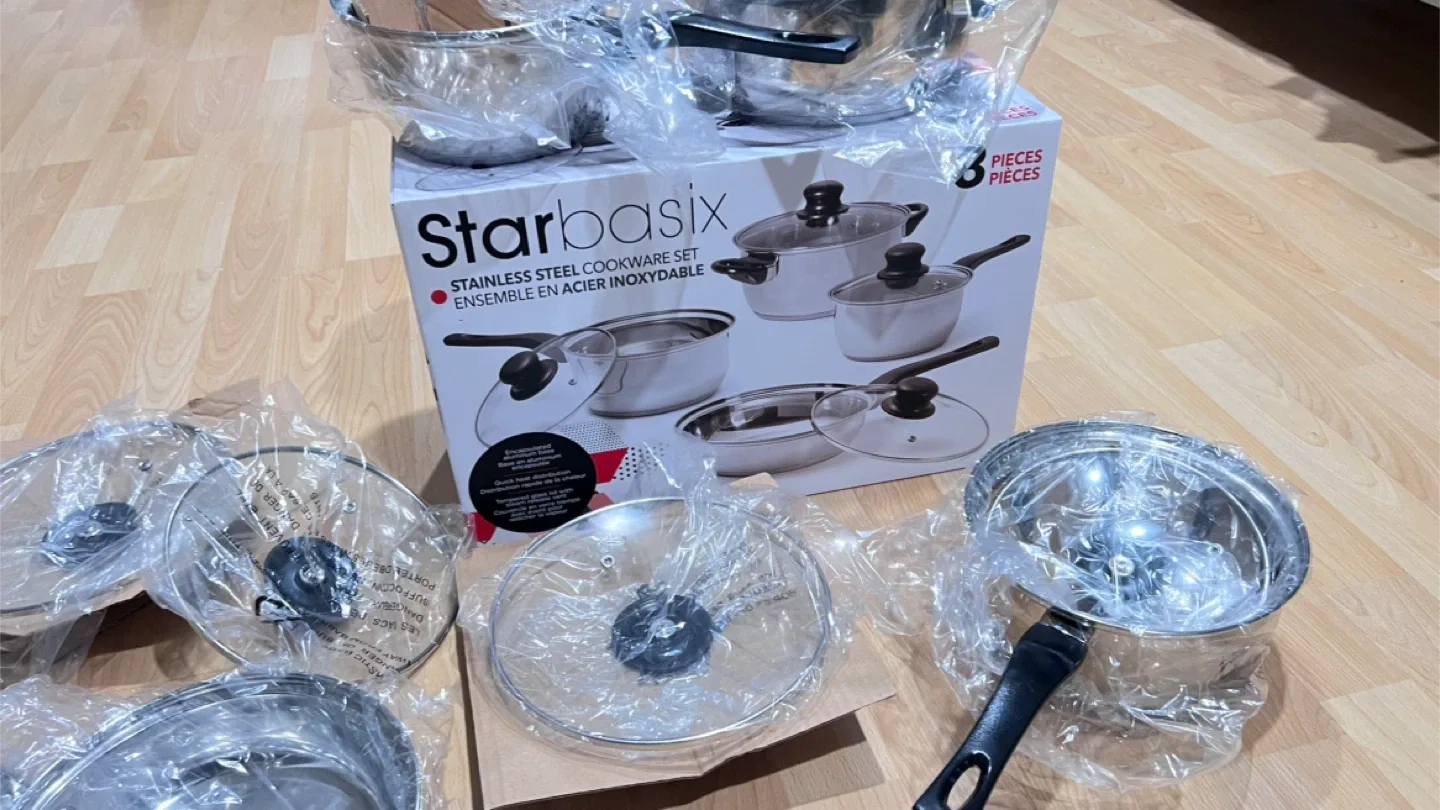 New Starbasix Stainless Steel Cookware Set
