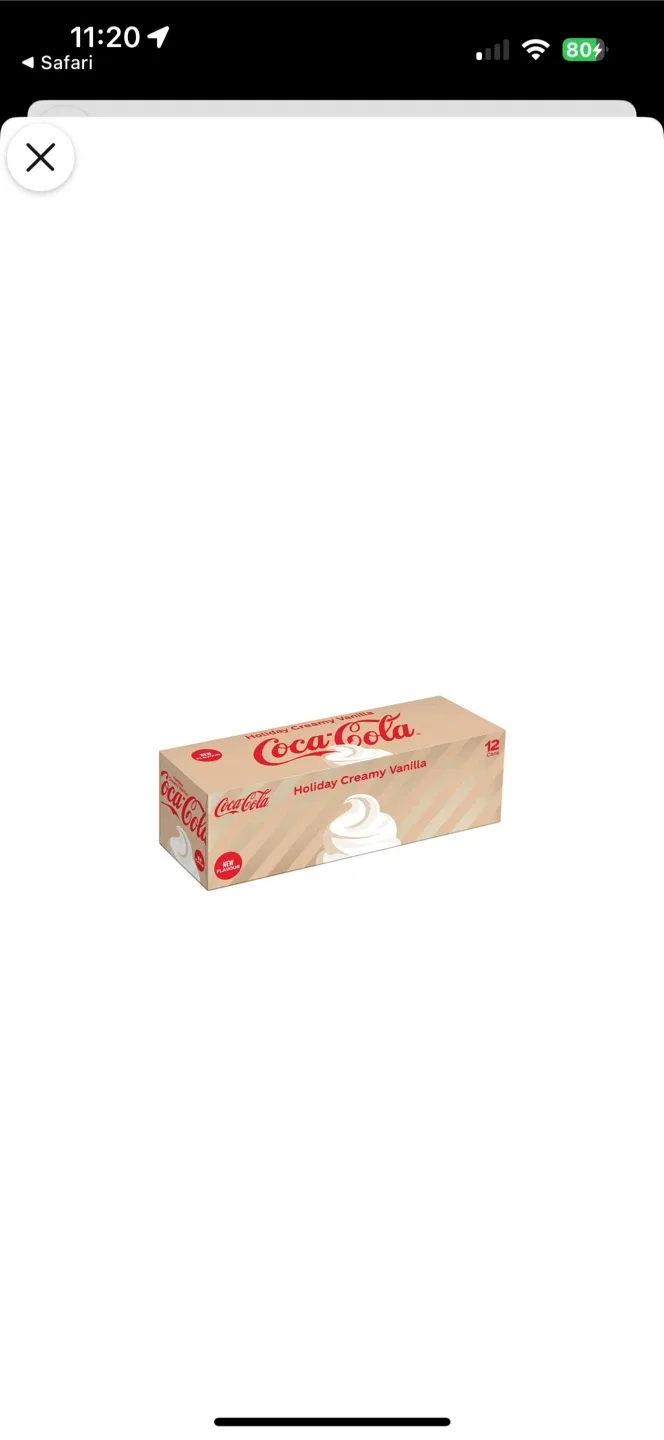 Coca-Cola Holiday Creamy Vanilla 12 Pack