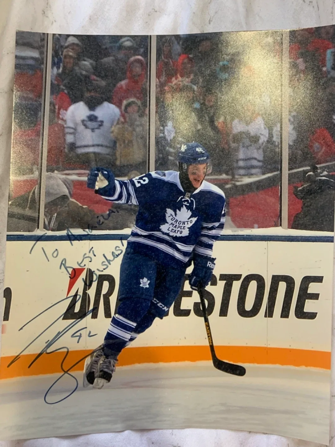Tyler Bozak Autographed Toronto Maple Leafs Photo