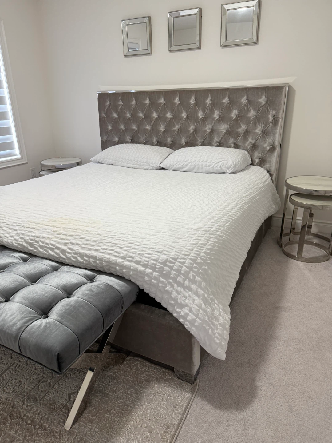Upholstered King Platform Bed Frame - photo 2