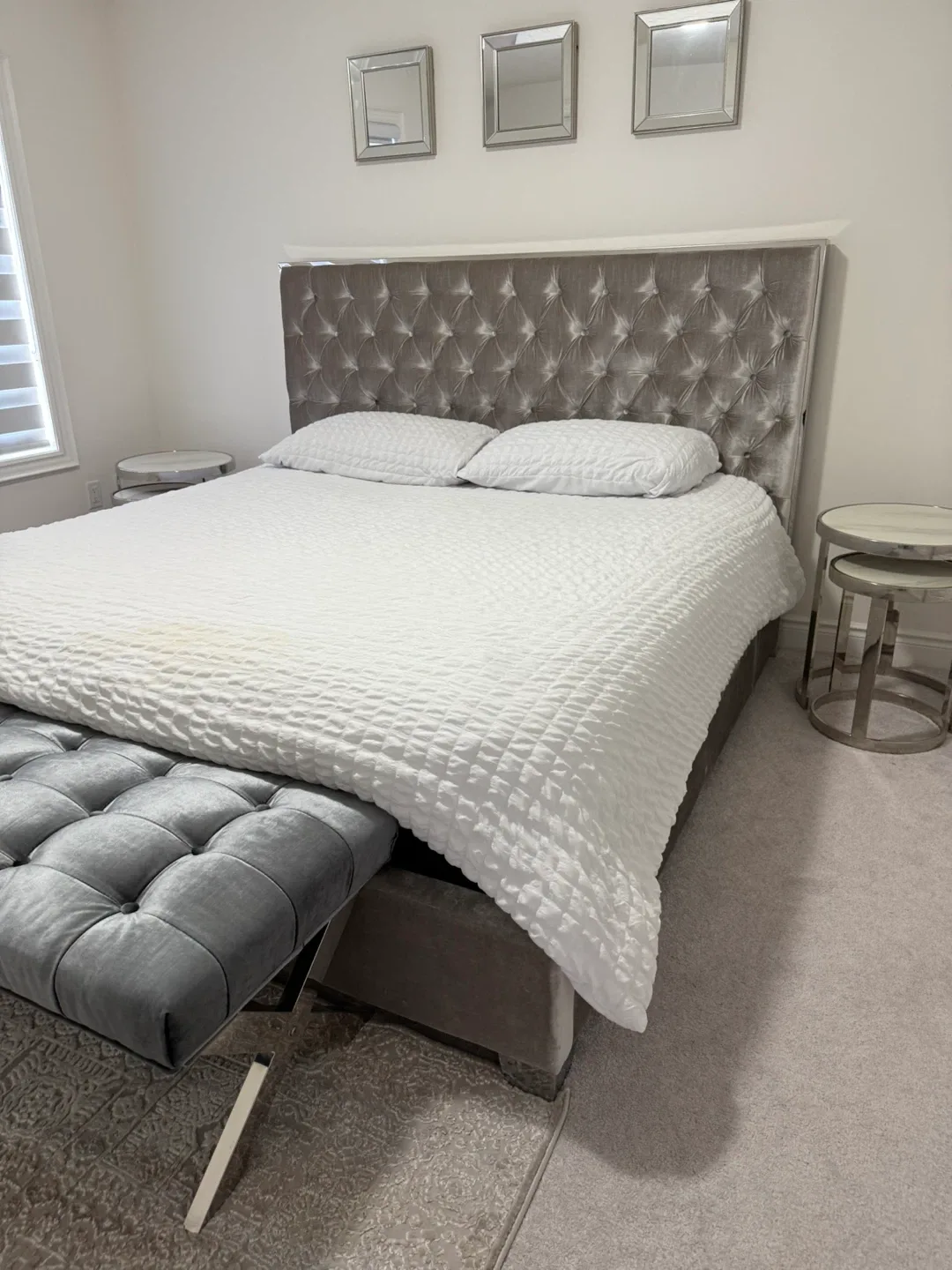 Upholstered King Platform Bed Frame image indicator(2)