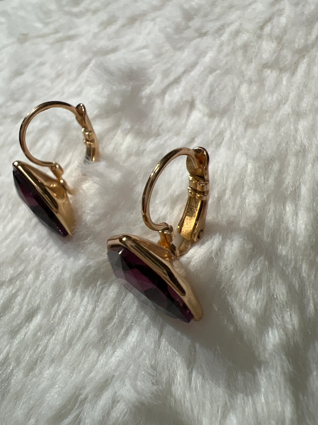 Drop Earrings Gold & Purple - photo 3