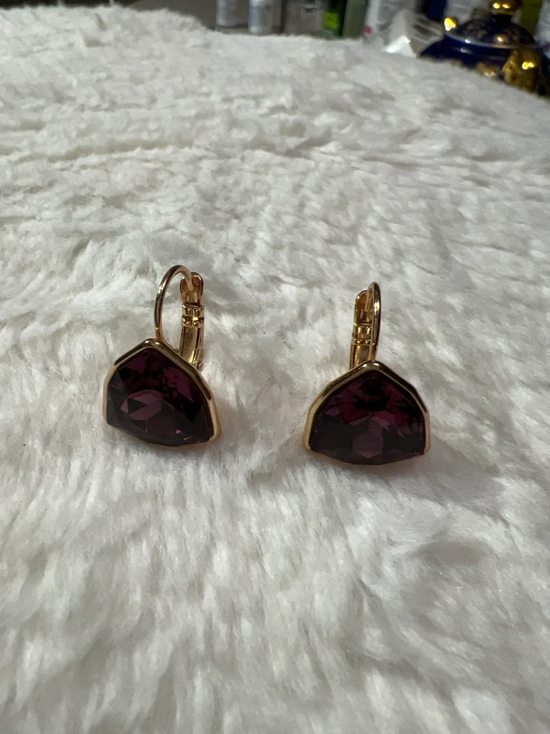 Drop Earrings Gold & Purple image indicator(2)