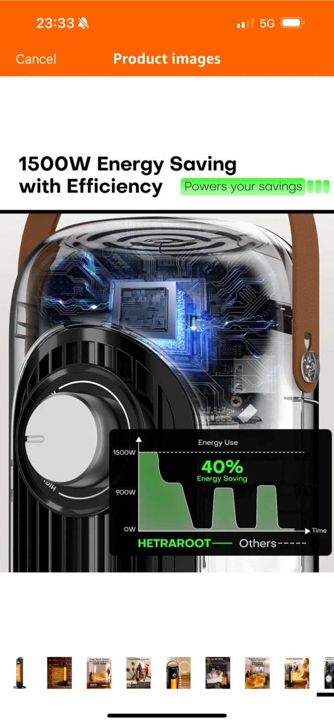 Tower Space Heater for Indoor Use image indicator(9)