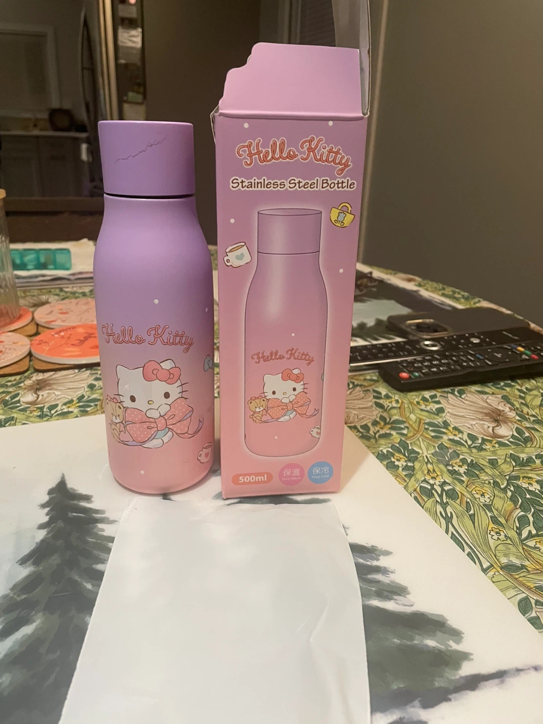 Hello Kitty Stainless Steel Water Bottle, 500ml