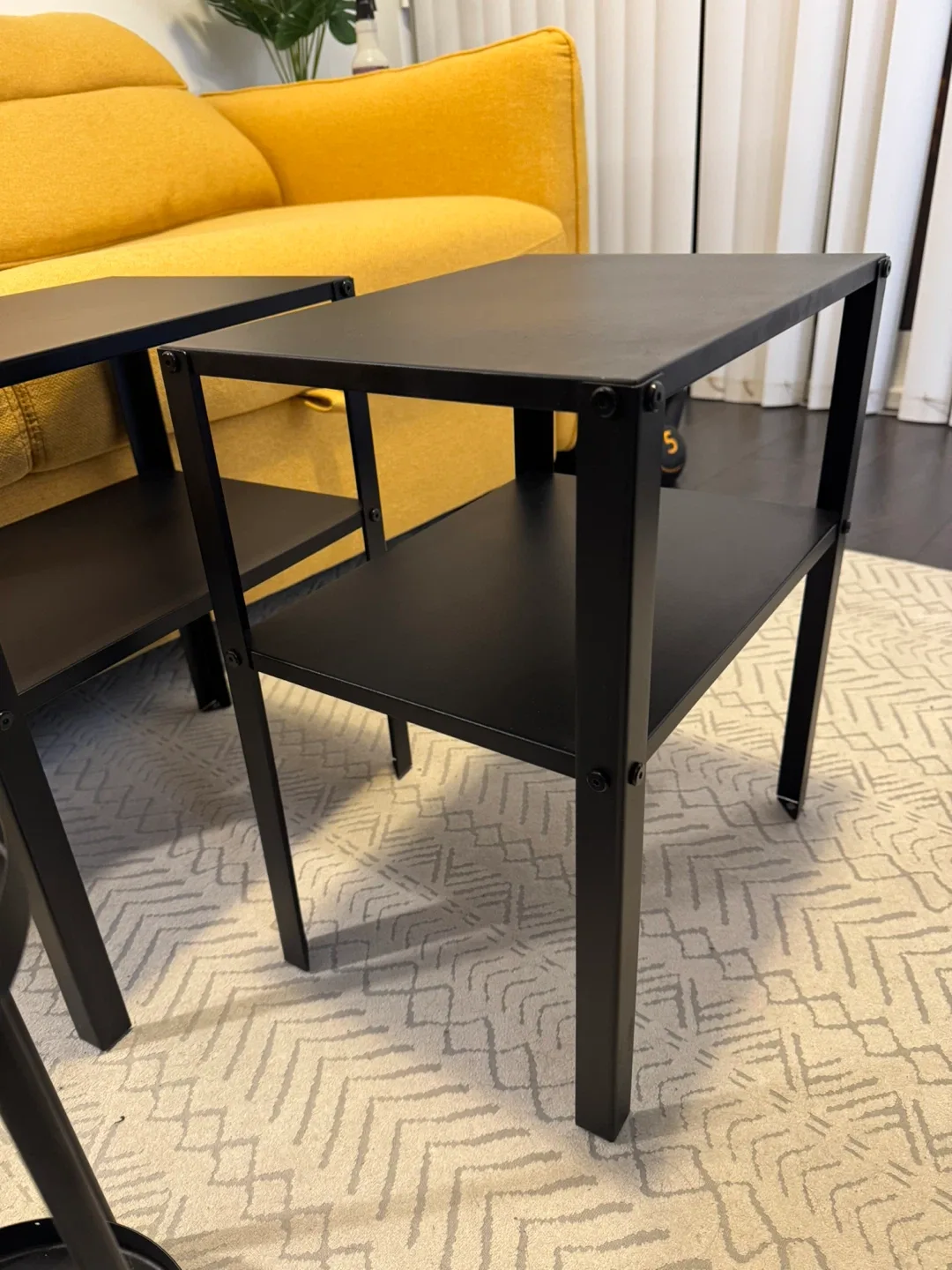 Black Metal Side Tables (Set of 3) image indicator(2)