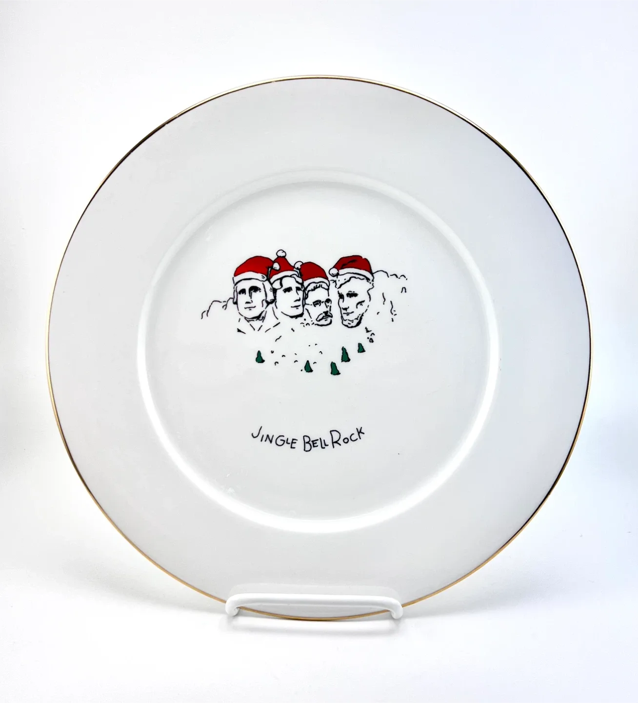 Set 4 funny Christmas dinner plates image indicator(2)