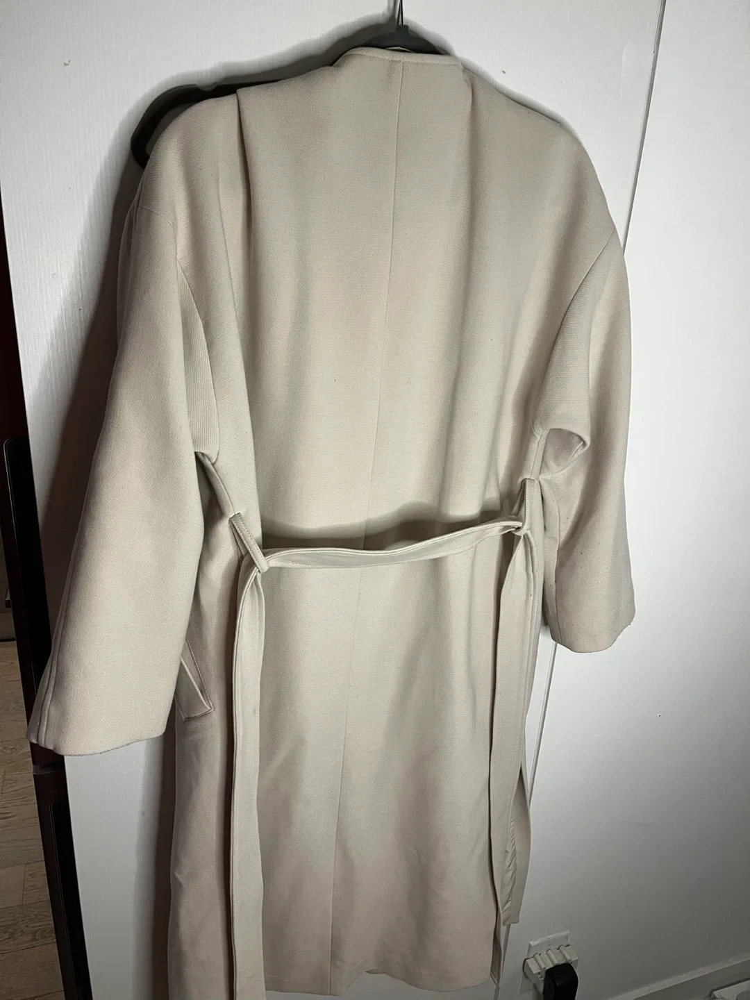 H&M Long Beige Coat - Size XS image indicator(2)