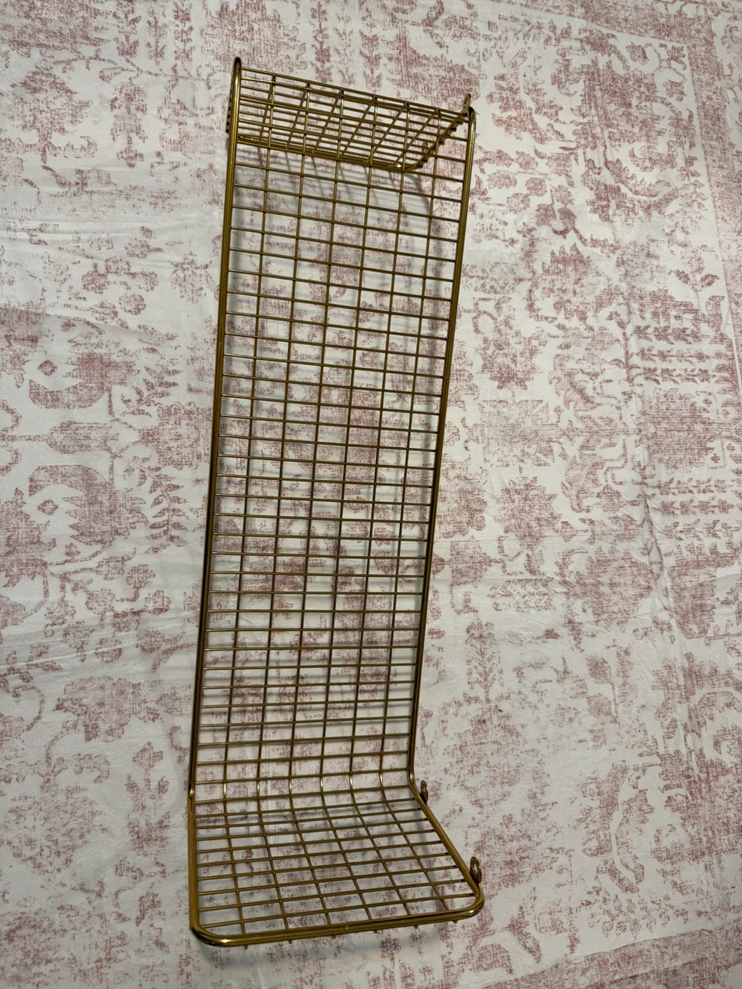 Gold  Metal Wire Wall Shelf - photo 3