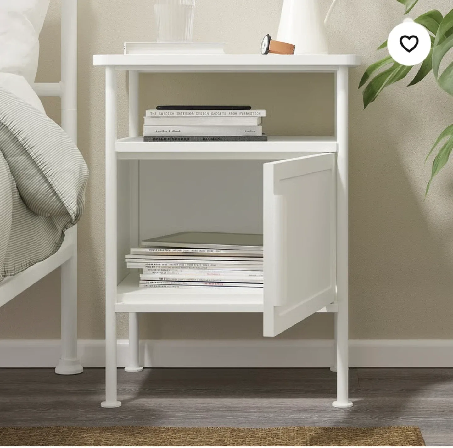 New GRÅFJÄLLET Nightstand, white image indicator(2)